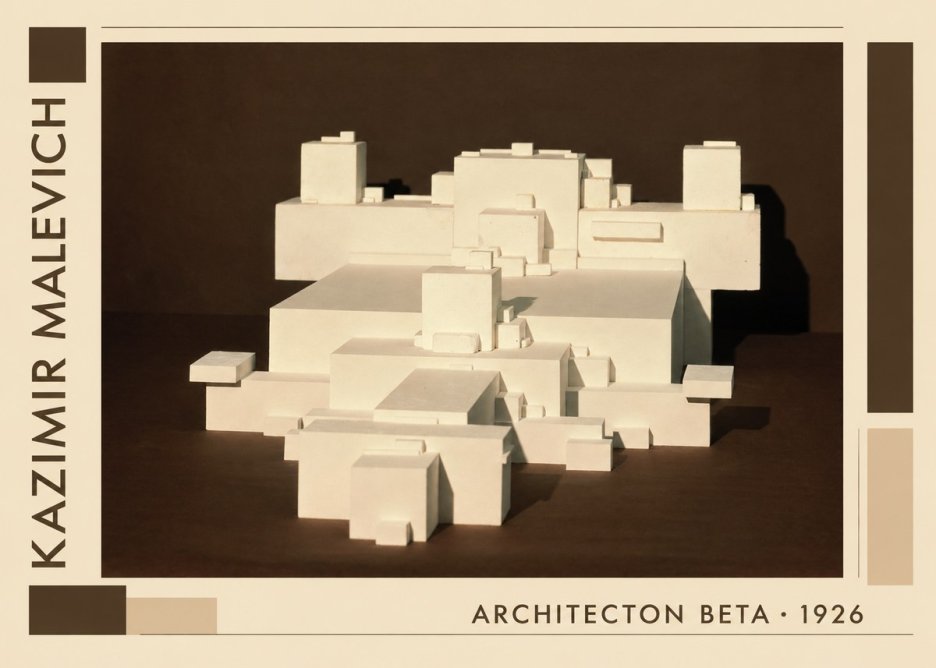Kazimir Malevich Architecton Beta No1 - Póster