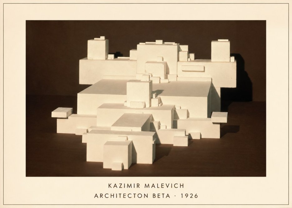 Kazimir Malevich Architecton Beta No4 - Póster