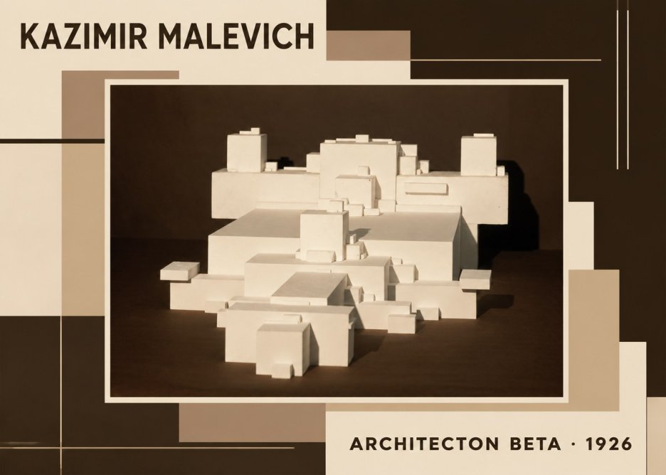 Kazimir Malevich Architecton Beta No6 - Póster