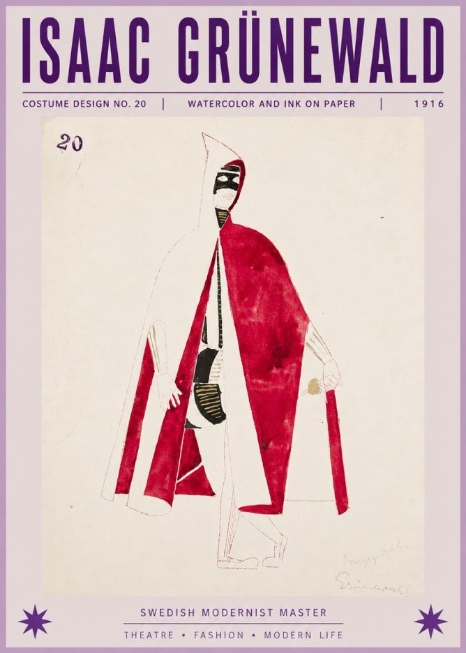 Isaac Grünewald Costume Design No. 20 No6 - Póster
