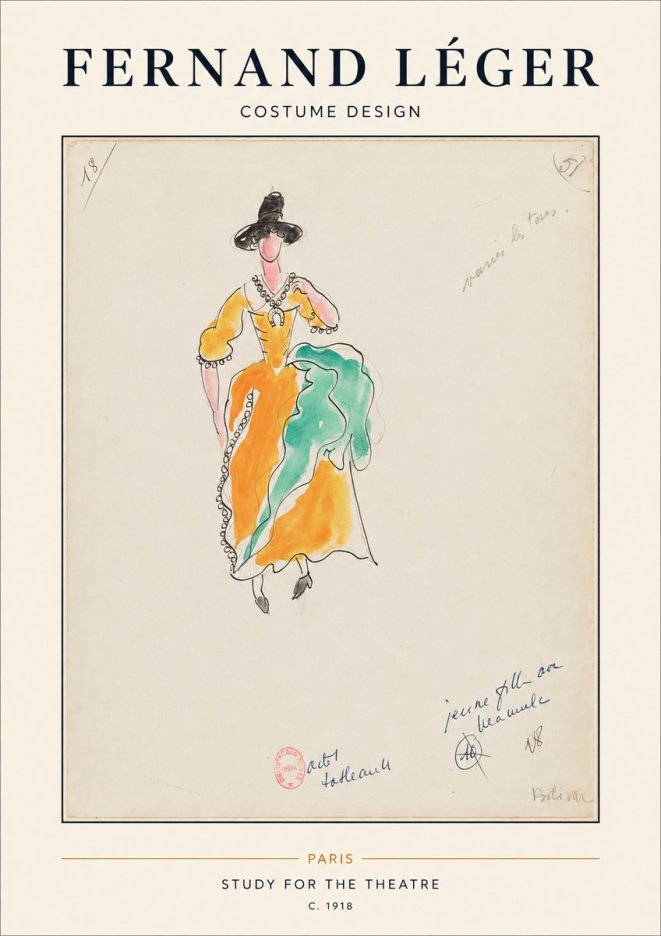 Fernand Léger Study for the Theatre No1 - Póster