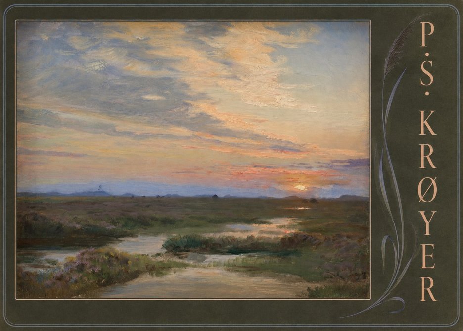 P.S. Krøyer Moorland with Sunset No3 - Póster