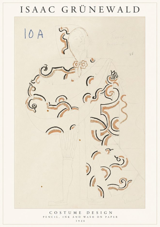 Isaac Grünewald Costume Design VIII No1 - Póster