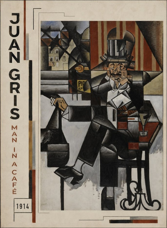 Juan Gris Man in a Café No2 - Póster
