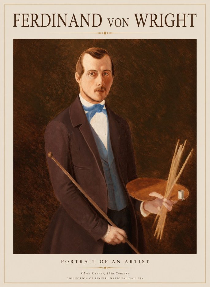 Ferdinand von Wright Portrait of an Artist No1 - Póster