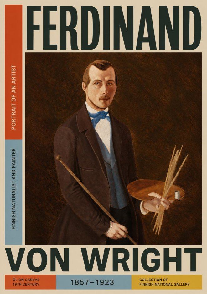 Ferdinand von Wright Portrait of an Artist No4 - Póster