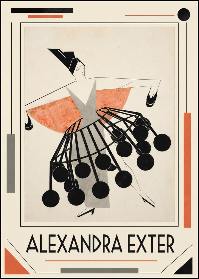 Alexandra Exter Avant-garde Costume Design No1 - Póster