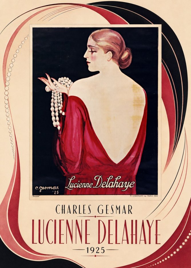 Charles Gesmar Lucienne Delahaye No3 - Póster
