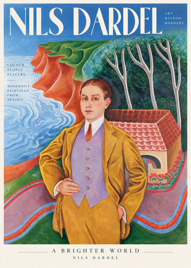 Nils Dardel Portrait in a Southern Landscape No3 - Póster