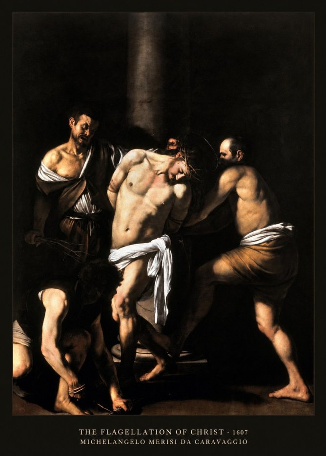 Michelangelo Merisi da Caravaggio The Flagellation of Christ No5 - Póster