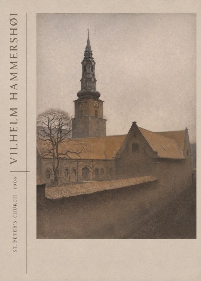 Vilhelm Hammershøi St. Peter's Church No2 - Póster