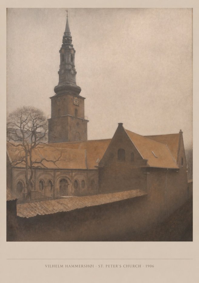 Vilhelm Hammershøi St. Peter's Church No5 - Póster