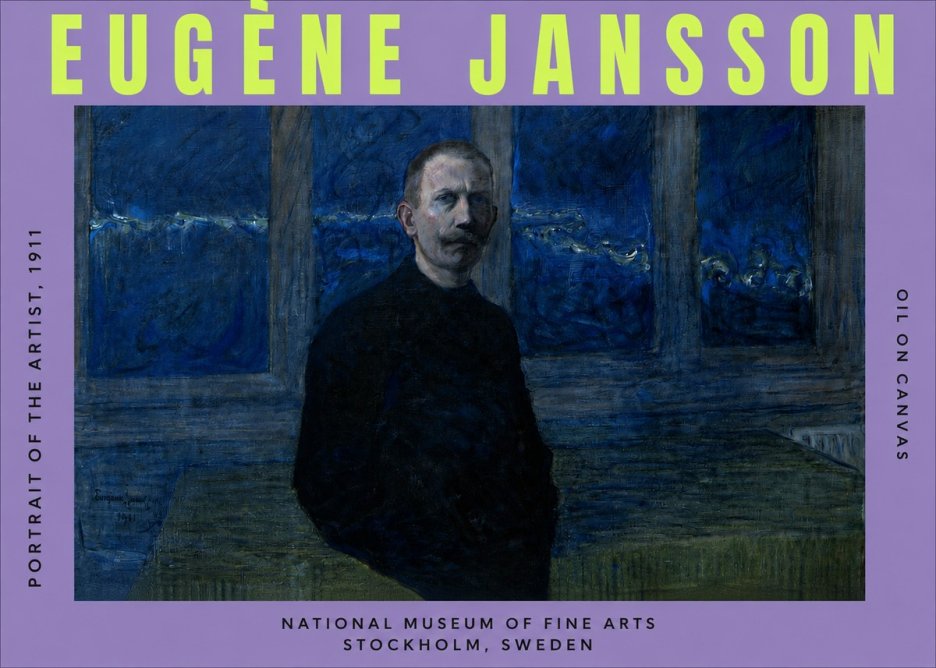 Eugène Jansson Portrait of the Artist, 1911 No3 - Póster