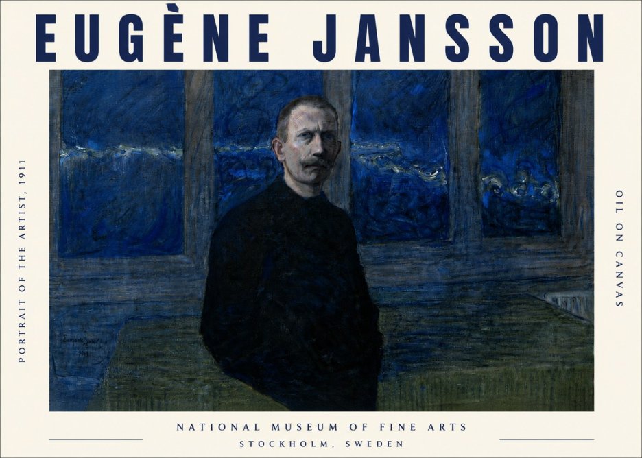 Eugène Jansson Portrait of the Artist, 1911 No4 - Póster