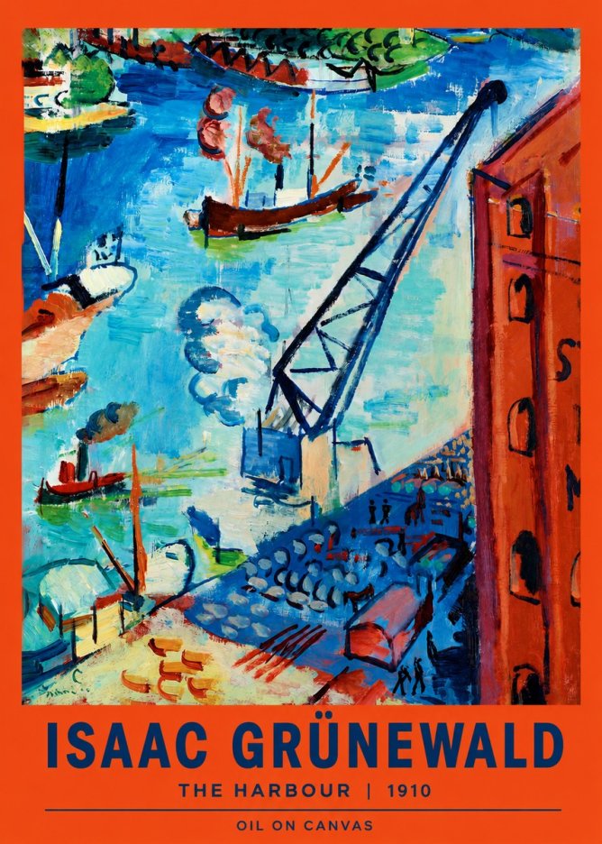 Isaac Grünewald The Harbour No2 - Póster