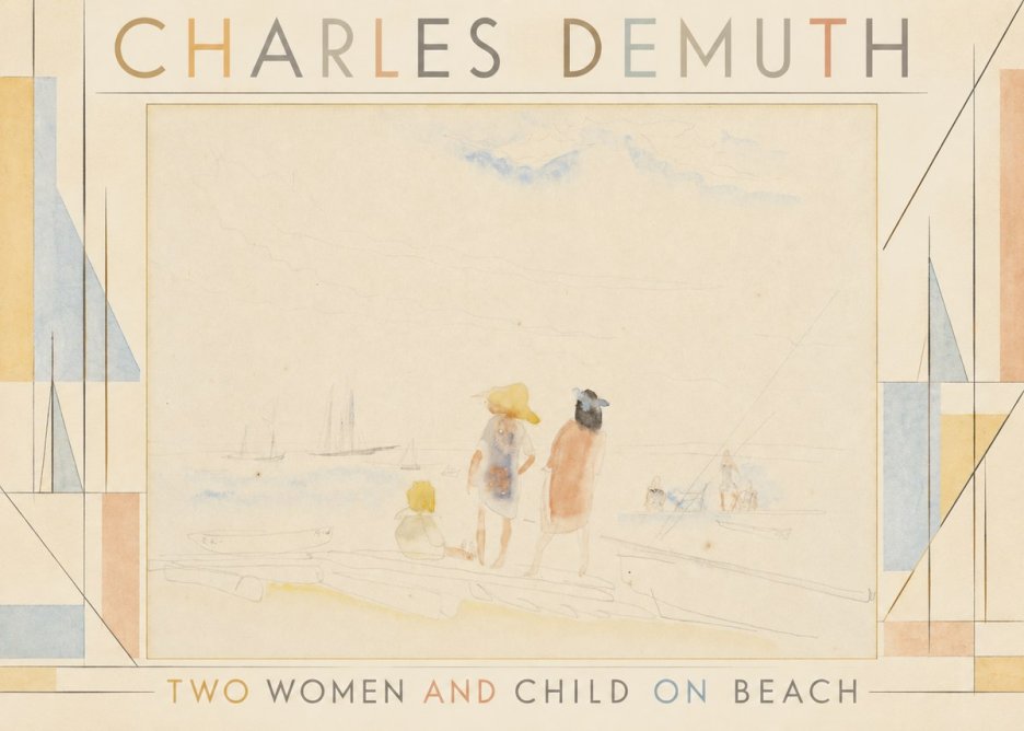 Charles Demuth Two Women and Child on Beach No4 - Póster
