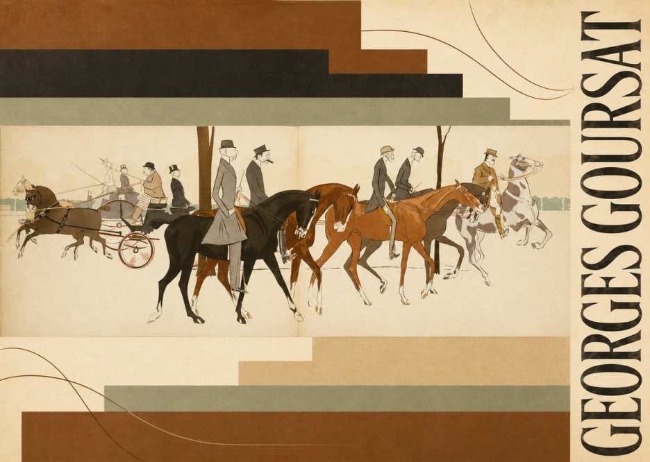 Georges Goursat Equestrian Promenade No6 - Póster