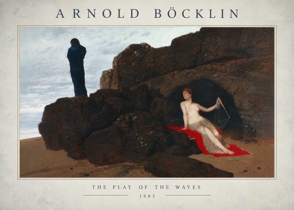 Arnold Böcklin The Play of the Waves No3 - Póster