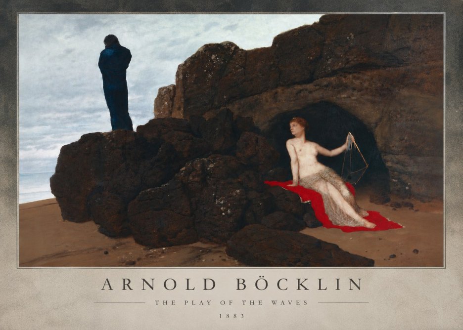 Arnold Böcklin The Play of the Waves No5 - Póster