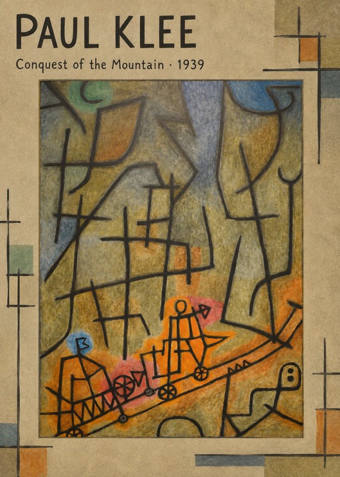 Paul Klee Conquest of the Mountain II No1 - Póster