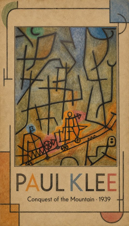 Paul Klee Conquest of the Mountain II No2 - Póster
