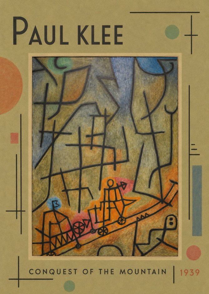 Paul Klee Conquest of the Mountain II No3 - Póster