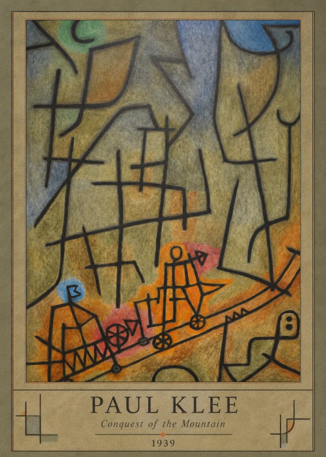 Paul Klee Conquest of the Mountain II No5 - Póster