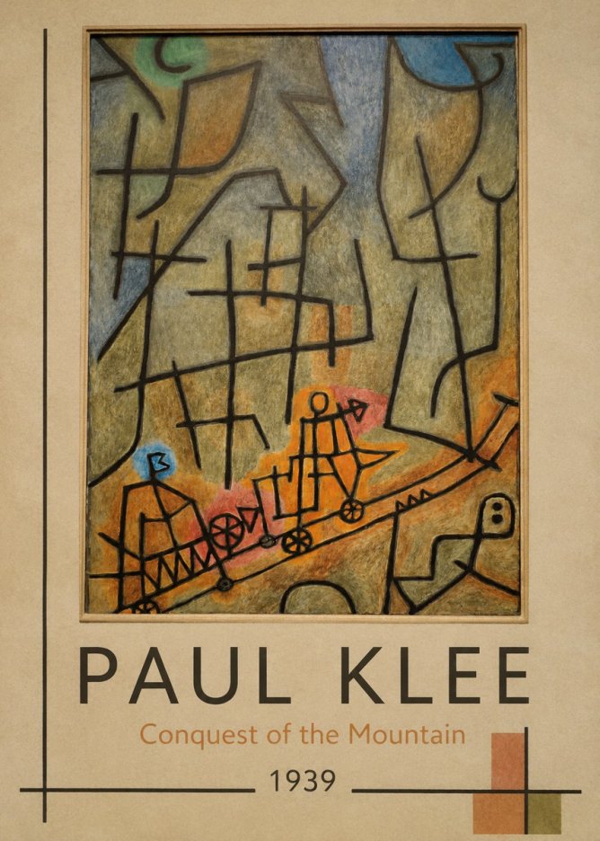Paul Klee Conquest of the Mountain II No6 - Póster