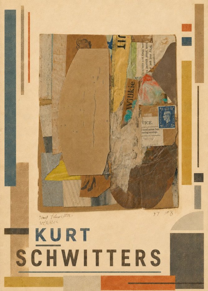 Kurt Schwitters Abstract Merz Collage No5 - Póster