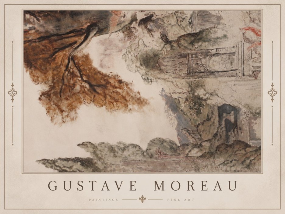 Gustave Moreau Architectural Study No3 - Póster
