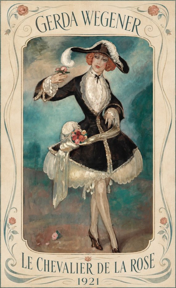 Gerda Wegener Le Chevalier De La Rose No4 - Póster