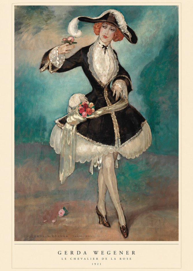 Gerda Wegener Le Chevalier De La Rose No6 - Póster