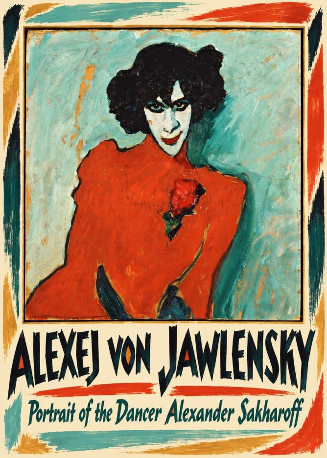 Alexej von Jawlensky Portrait of the Dancer Alexander Sakharoff No1 - Póster