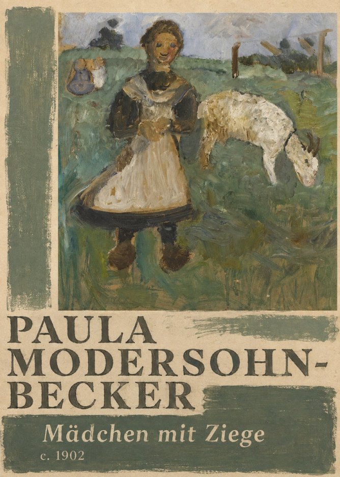Paula Modersohn-Becker Mädchen Mit Ziege No2 - Póster
