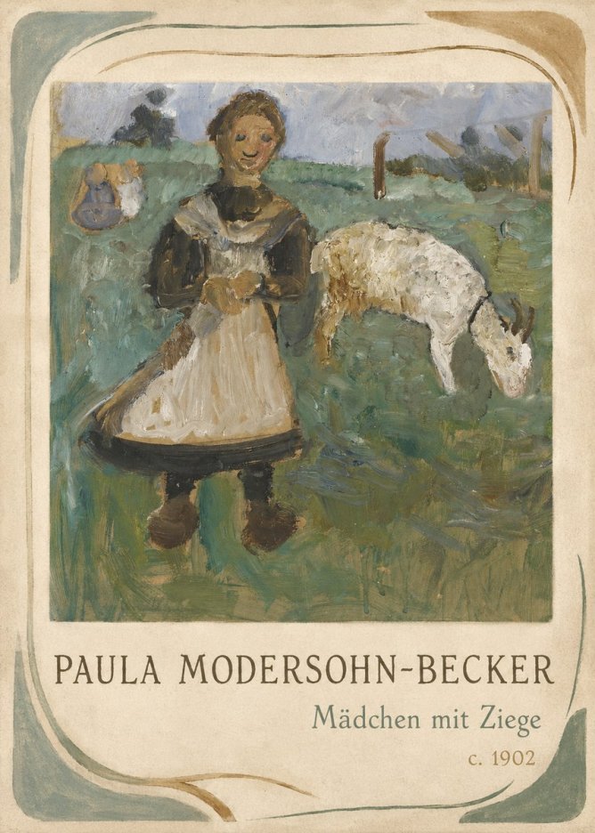 Paula Modersohn-Becker Mädchen Mit Ziege No3 - Póster