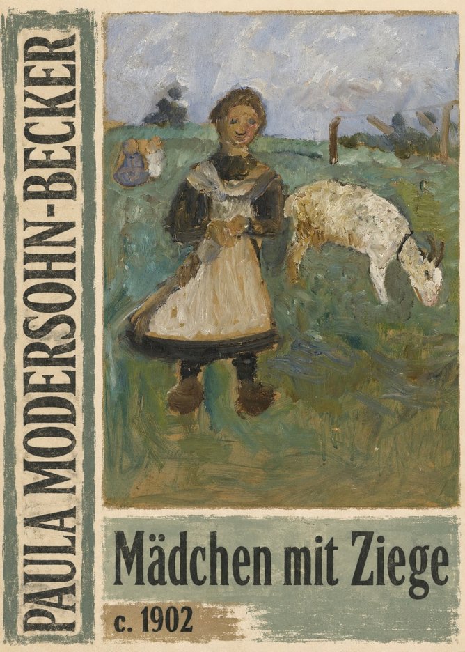 Paula Modersohn-Becker Mädchen Mit Ziege No4 - Póster