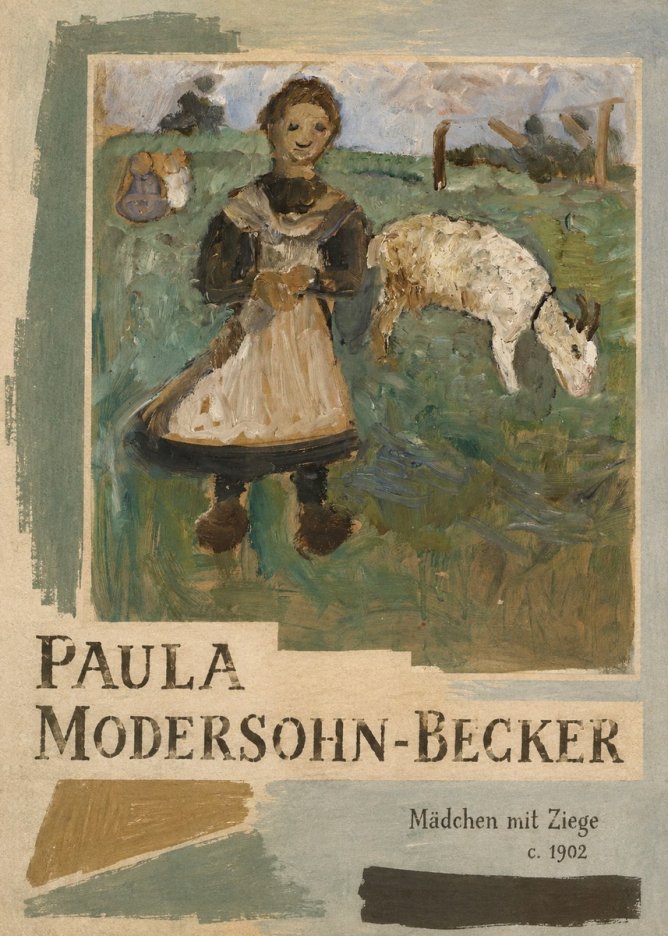 Paula Modersohn-Becker Mädchen Mit Ziege No5 - Póster