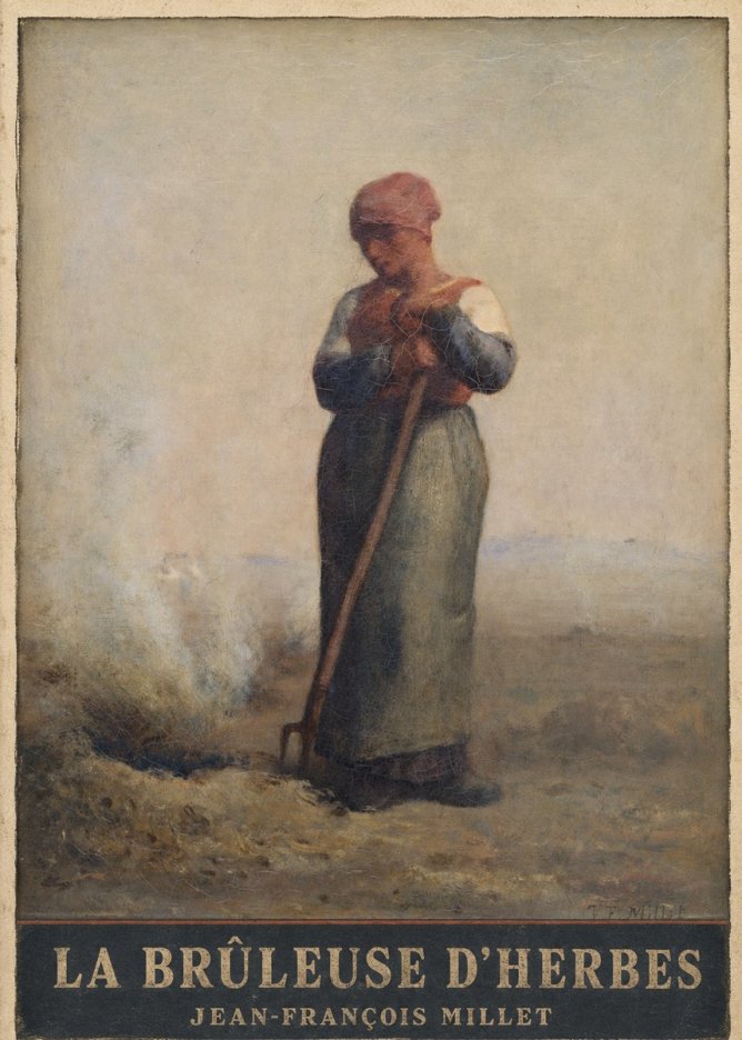 Jean-François Millet La Brûleuse D'herbes No3 - Póster