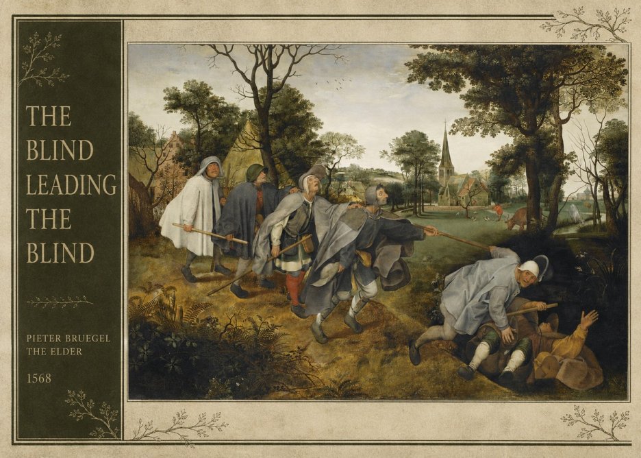 Pieter Bruegel The Blind Leading the Blind I No2 - Póster