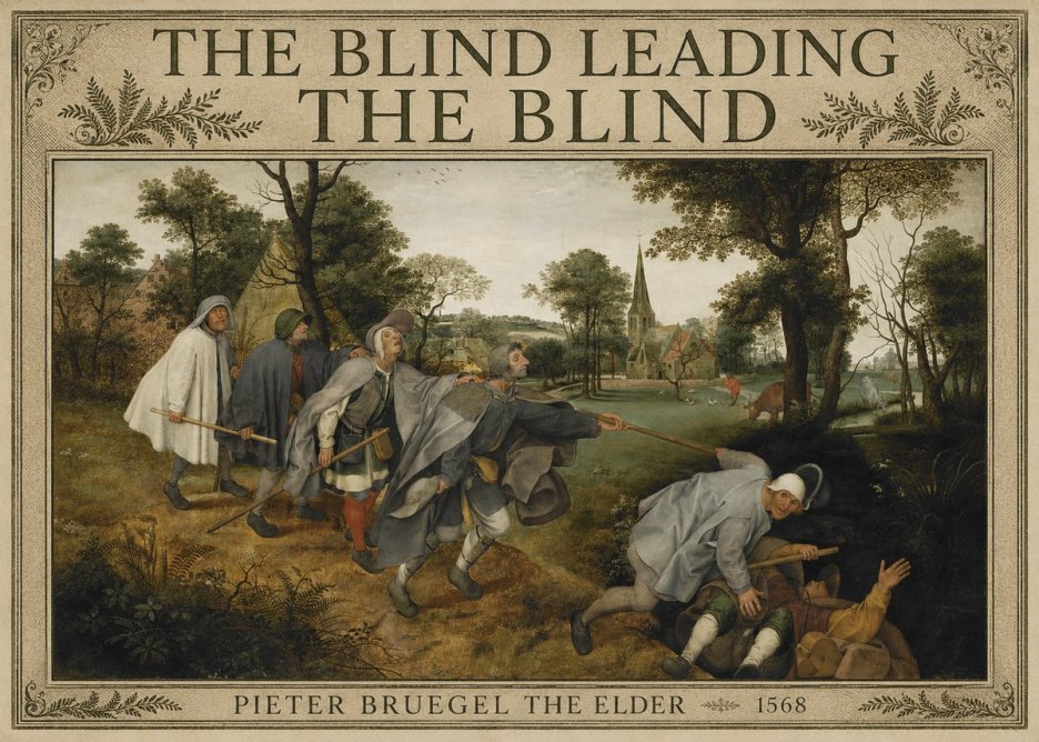 Pieter Bruegel The Blind Leading the Blind I No3 - Póster