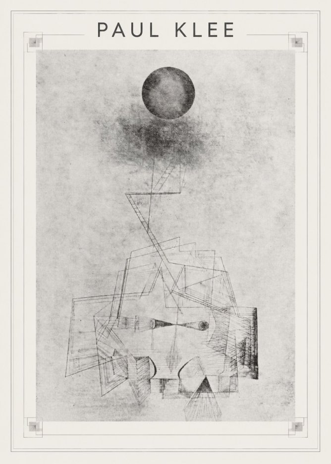 Paul Klee Abstract Study with Sphere and Ladder No1 - Póster