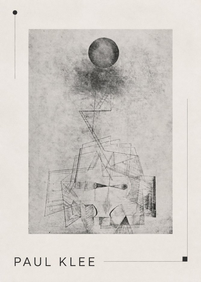 Paul Klee Abstract Study with Sphere and Ladder No3 - Póster