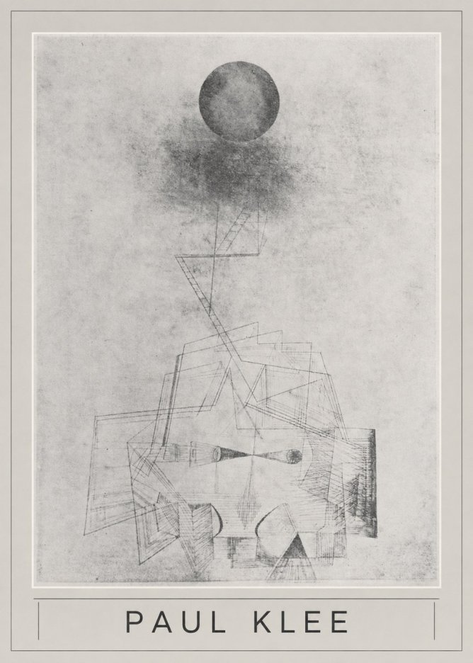 Paul Klee Abstract Study with Sphere and Ladder No5 - Póster