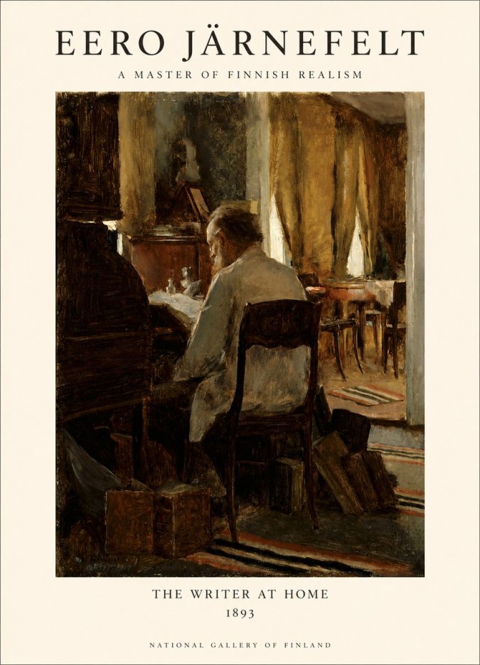 Eero Järnefelt The Writer at Home No1 - Póster
