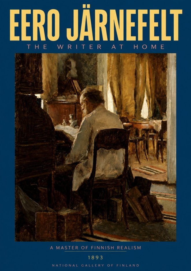 Eero Järnefelt The Writer at Home No3 - Póster