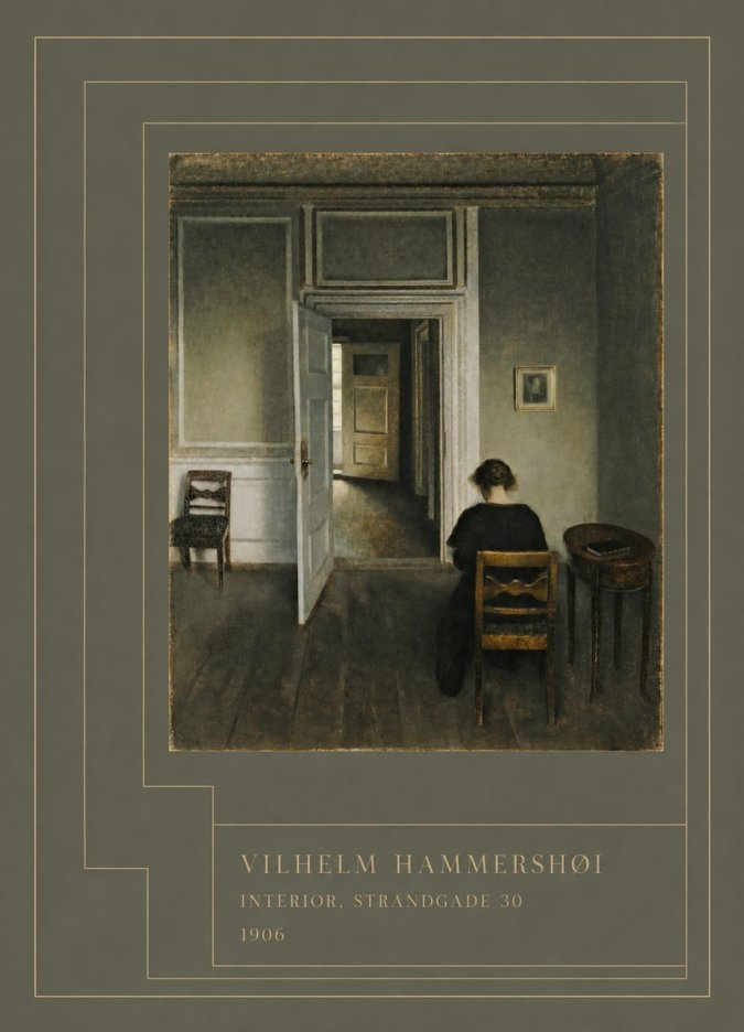 Vilhelm Hammershøi Interior, Strandgade 30 II No4 - Póster