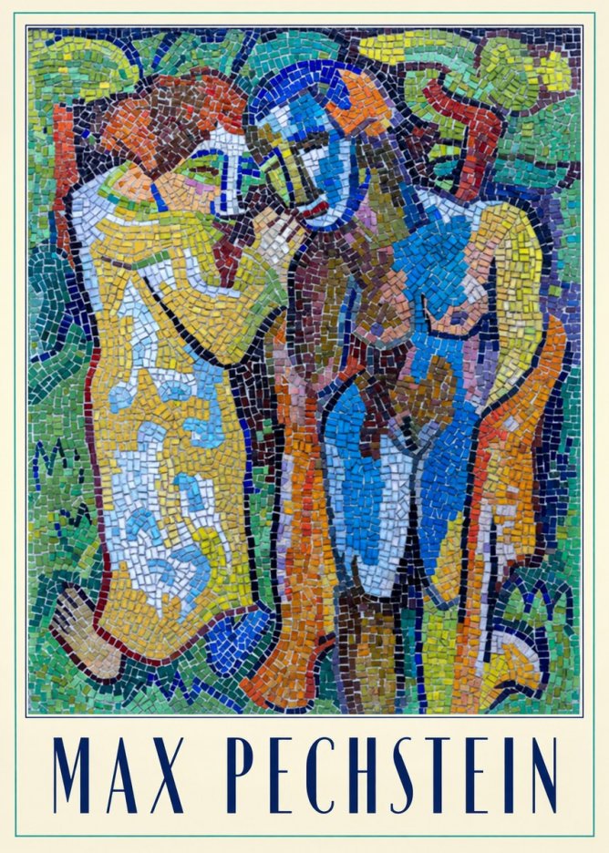 Max Pechstein Couple in Mosaic No2 - Póster