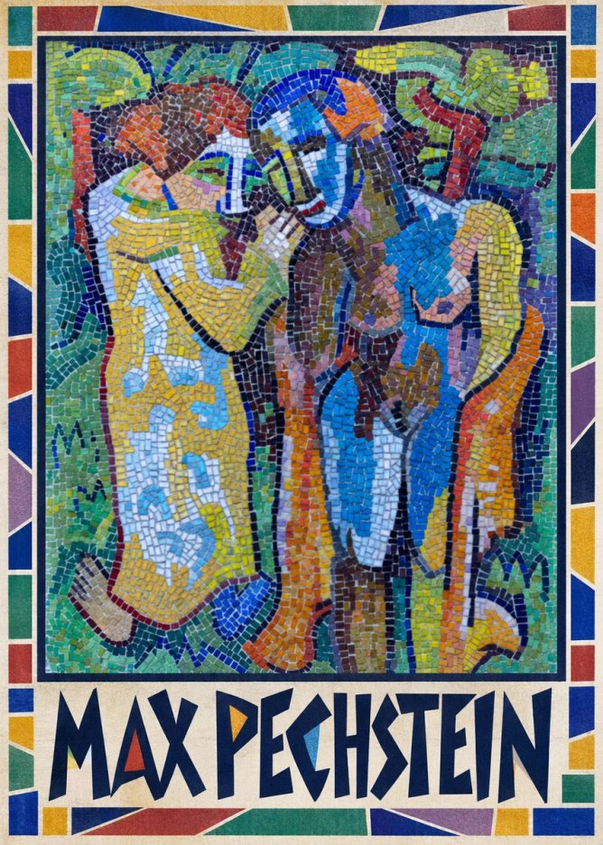 Max Pechstein Couple in Mosaic No3 - Póster