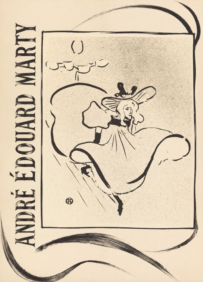 André Édouard Marty Elegant Woman with Hat No3 - Póster