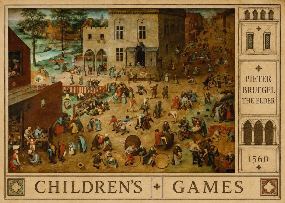 Pieter Bruegel Children's Games II No4 - Póster